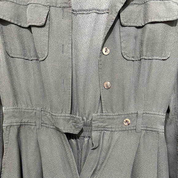 Grey Silk Jumpsuit - Picture 4 of 7